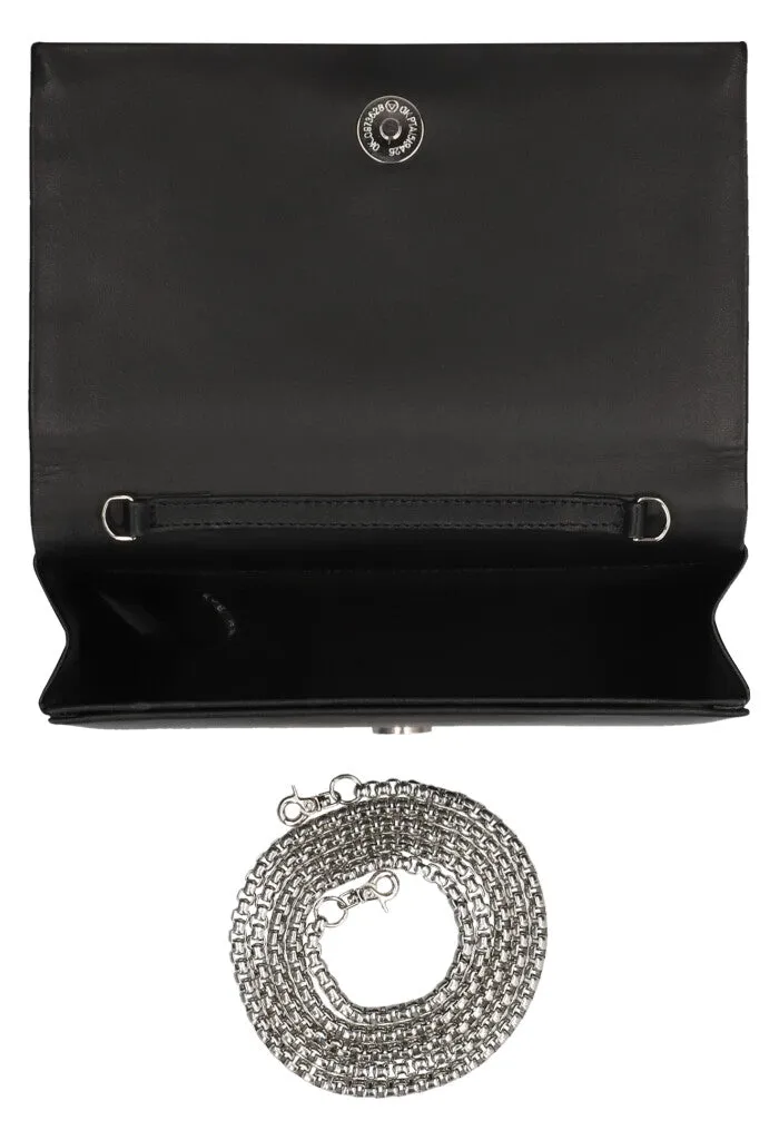 Bolsa Hook con Cadena Negro Vuelo de Mariposa Rojo