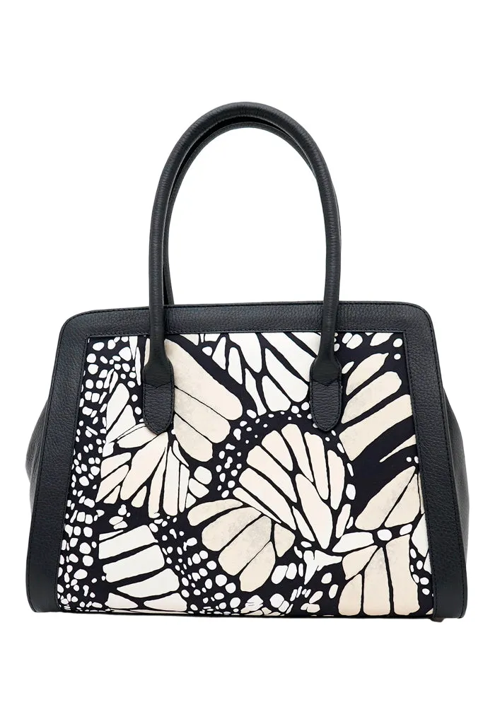Bolsa Muul Negro Mariposa Macro Hueso