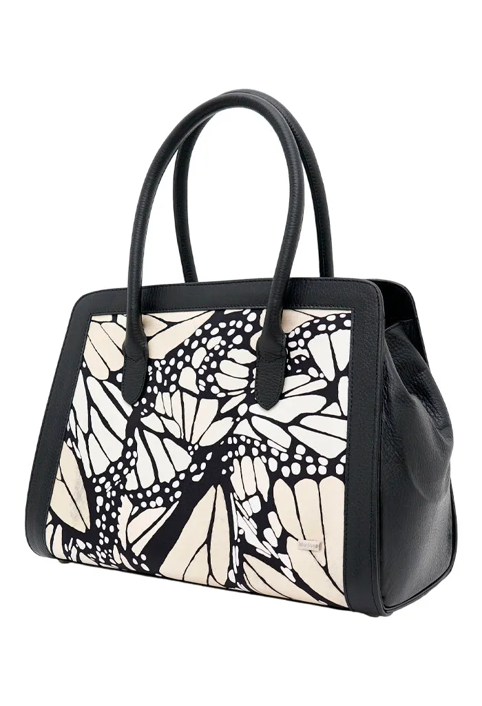 Bolsa Muul Negro Mariposa Macro Hueso