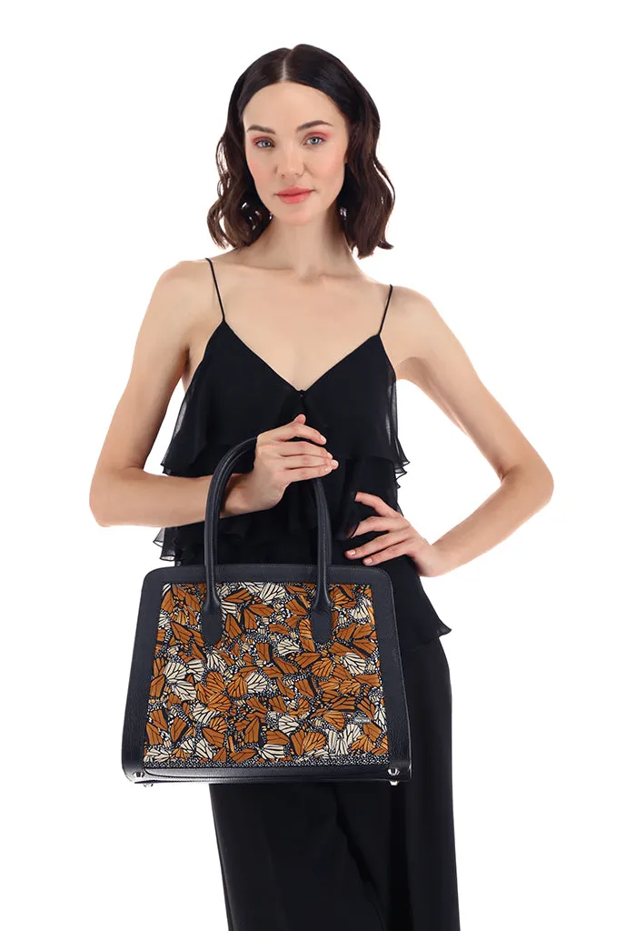 Bolsa Muul Negro Mariposa Monarca Original