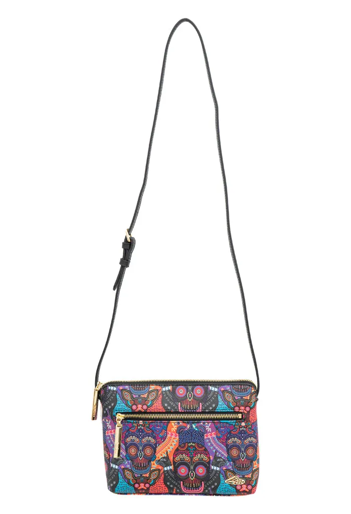 Bolsa Yaakun Saffiano Día de Muertos Mictlán Negro
