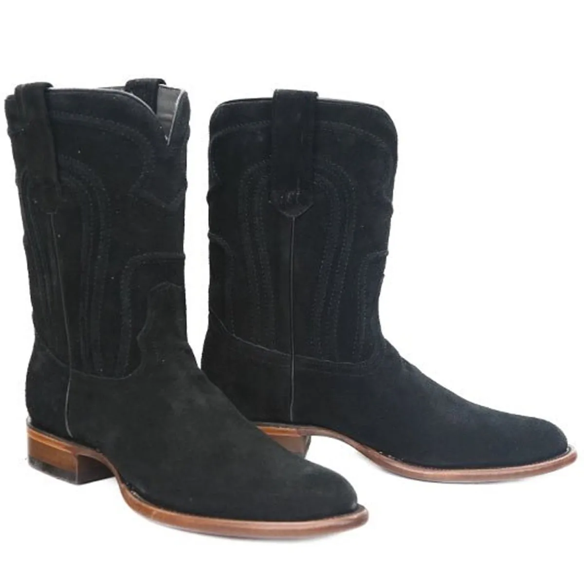 BOTAS DE CUERO GAMUZA ORIGINAL EN HORMA ROPER COLOR NEGRO LAB696605