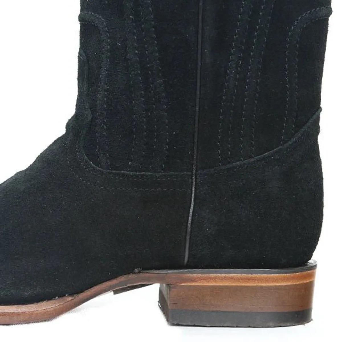 BOTAS DE CUERO GAMUZA ORIGINAL EN HORMA ROPER COLOR NEGRO LAB696605