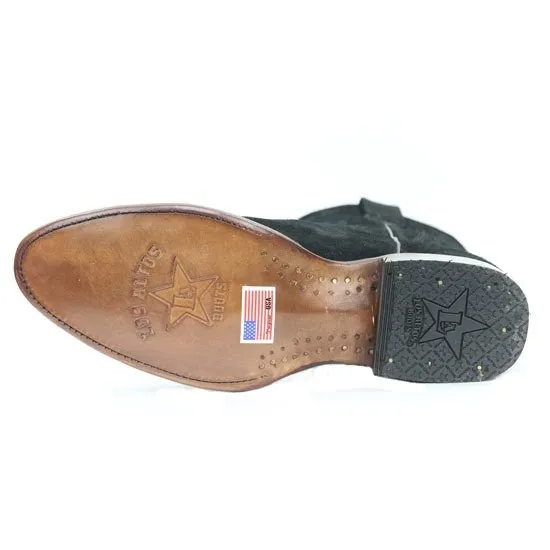 BOTAS DE CUERO GAMUZA ORIGINAL EN HORMA ROPER COLOR NEGRO LAB696605