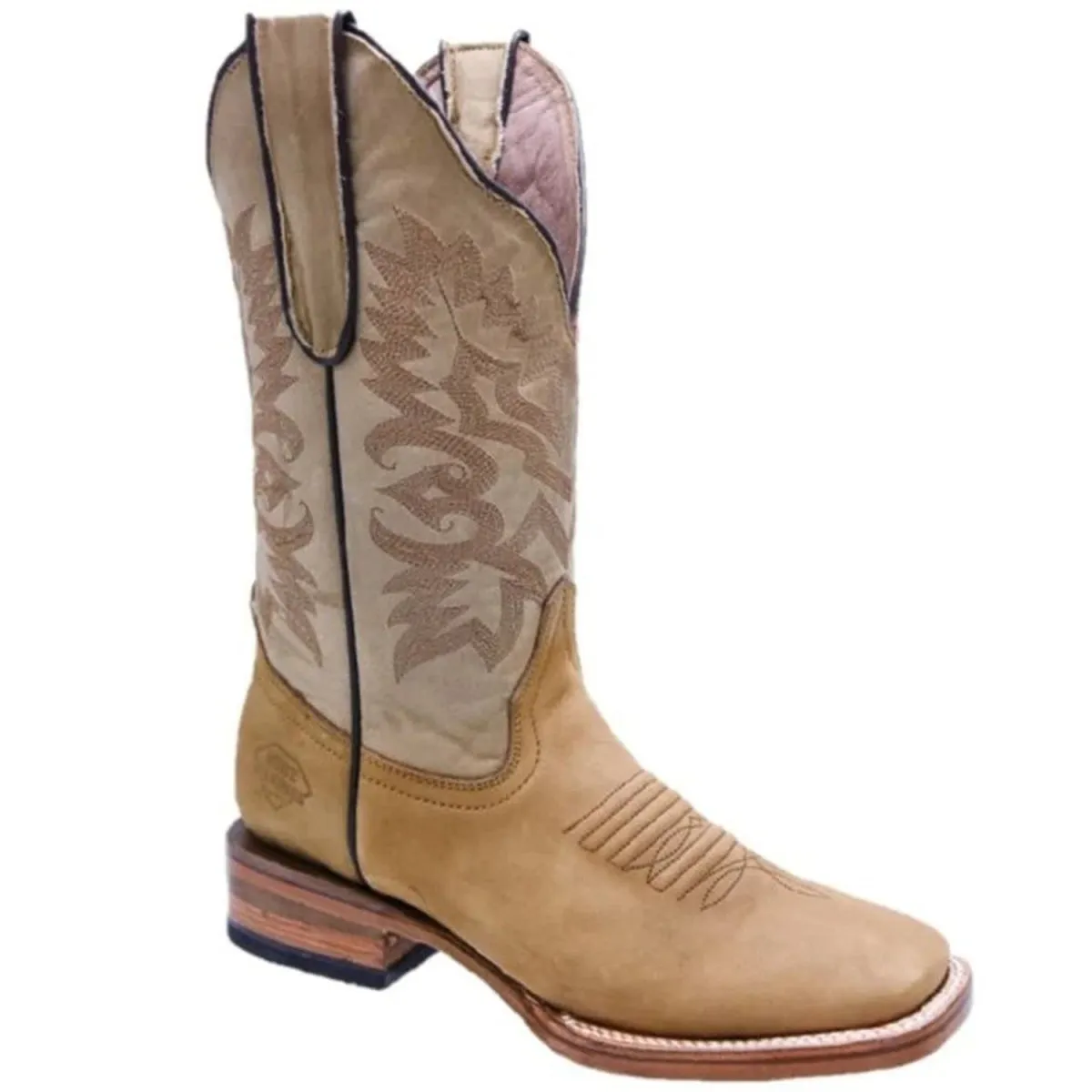 BOTAS DE CUERO ORIGINAL HORMA RODEO PARA MUJER COLOR ARENA WD503