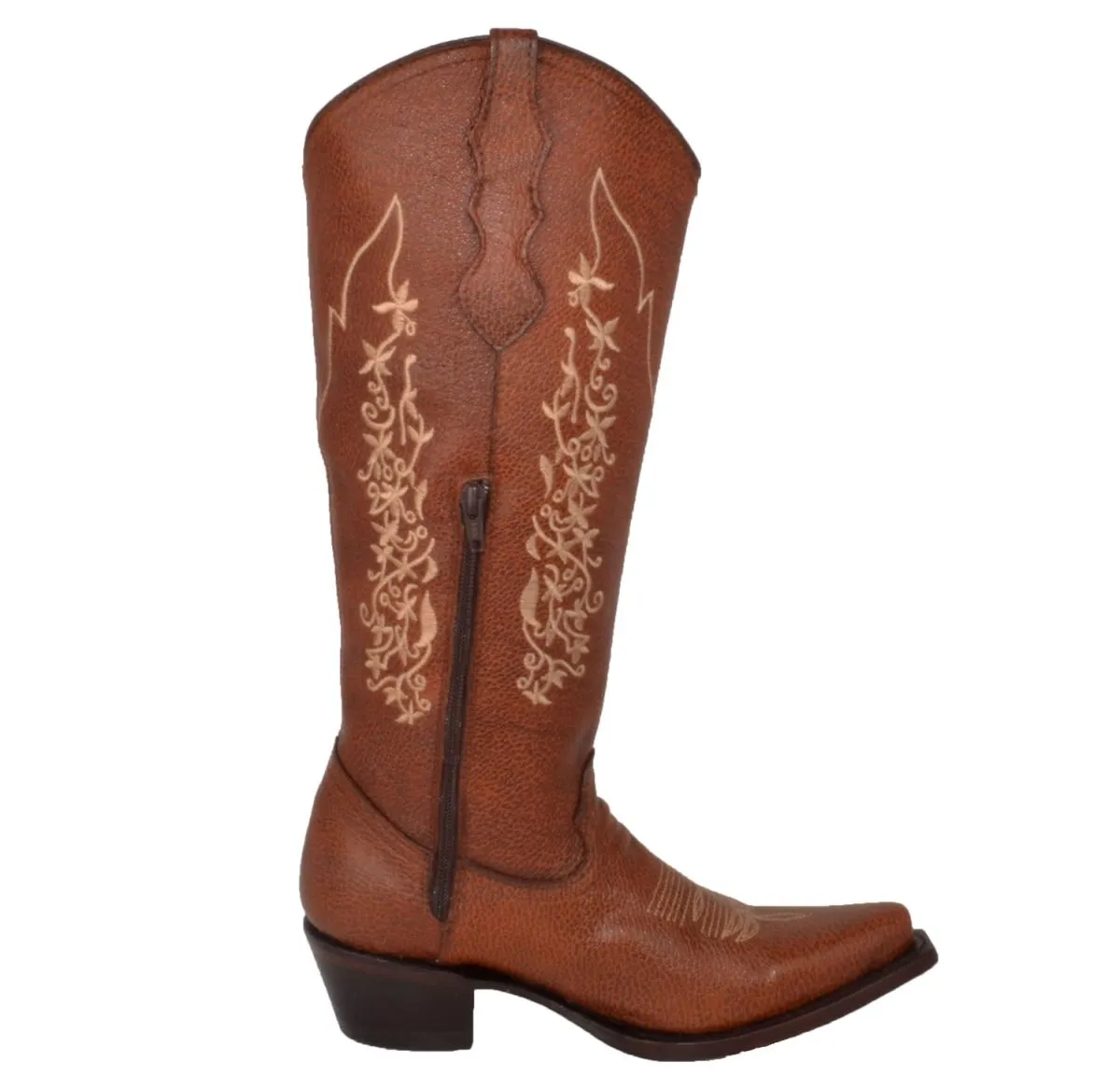 BOTAS DE CUERO ORIGINAL PARA MUJER COLOR SHEDRON WD523
