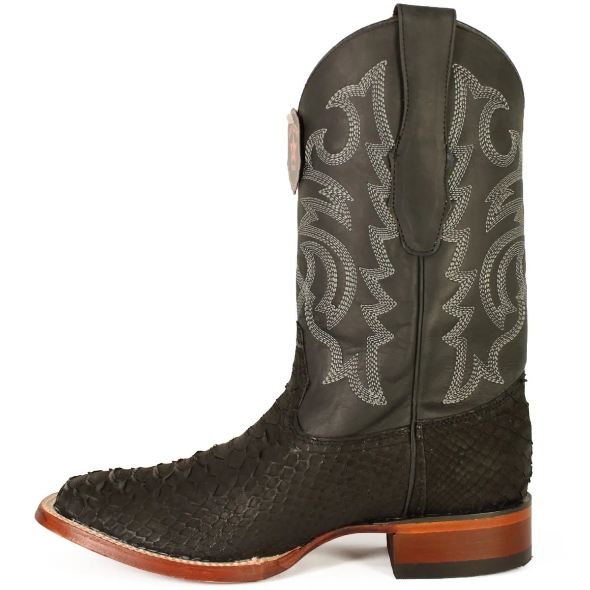 BOTAS DE PITON ORIGINAL PUNTA CUADRADA COLOR NEGRO LAB822N5705