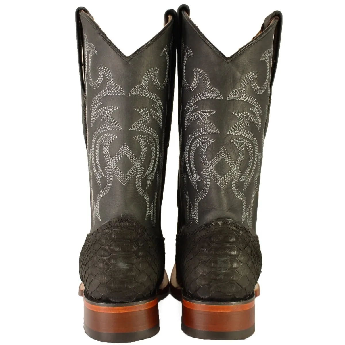 BOTAS DE PITON ORIGINAL PUNTA CUADRADA COLOR NEGRO LAB822N5705
