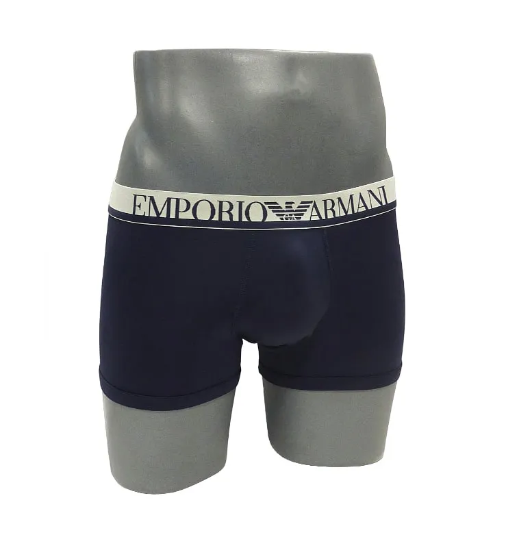 Boxer Emporio Armani de Microfibra en azul marino
