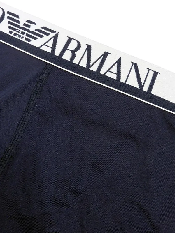 Boxer Emporio Armani de Microfibra en azul marino