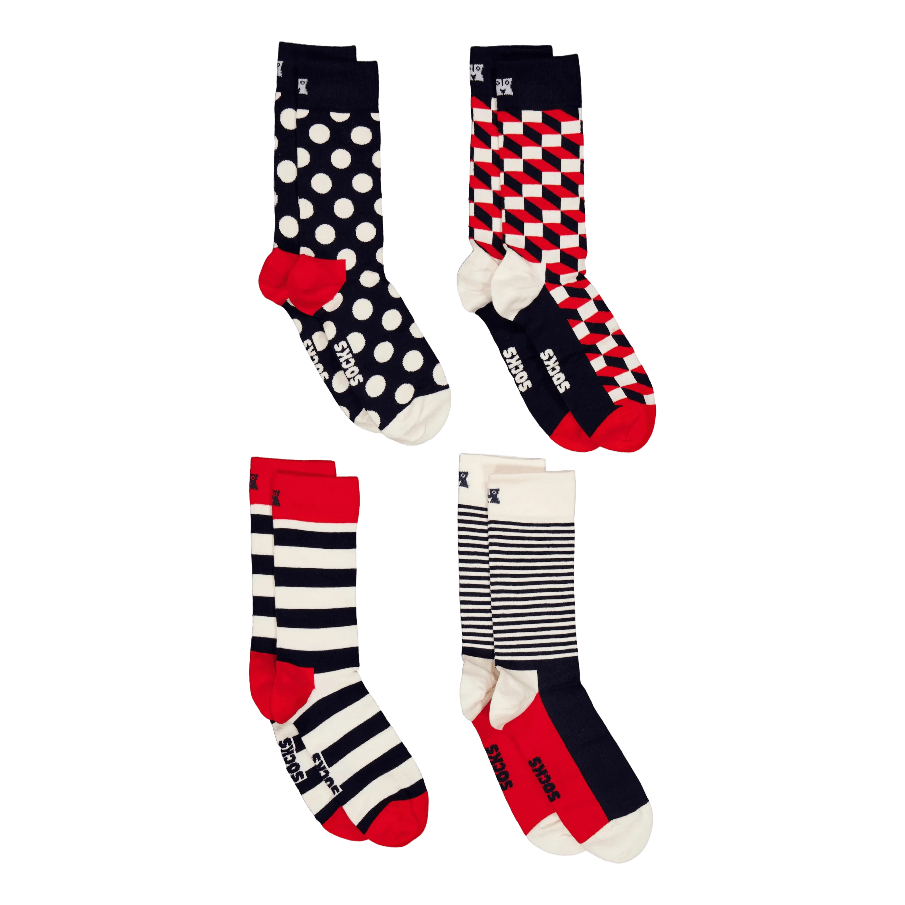 CALCETINES HAPPY SOCKS 4PACK CLASSIC NAVY SOCKS GIFT NAVY