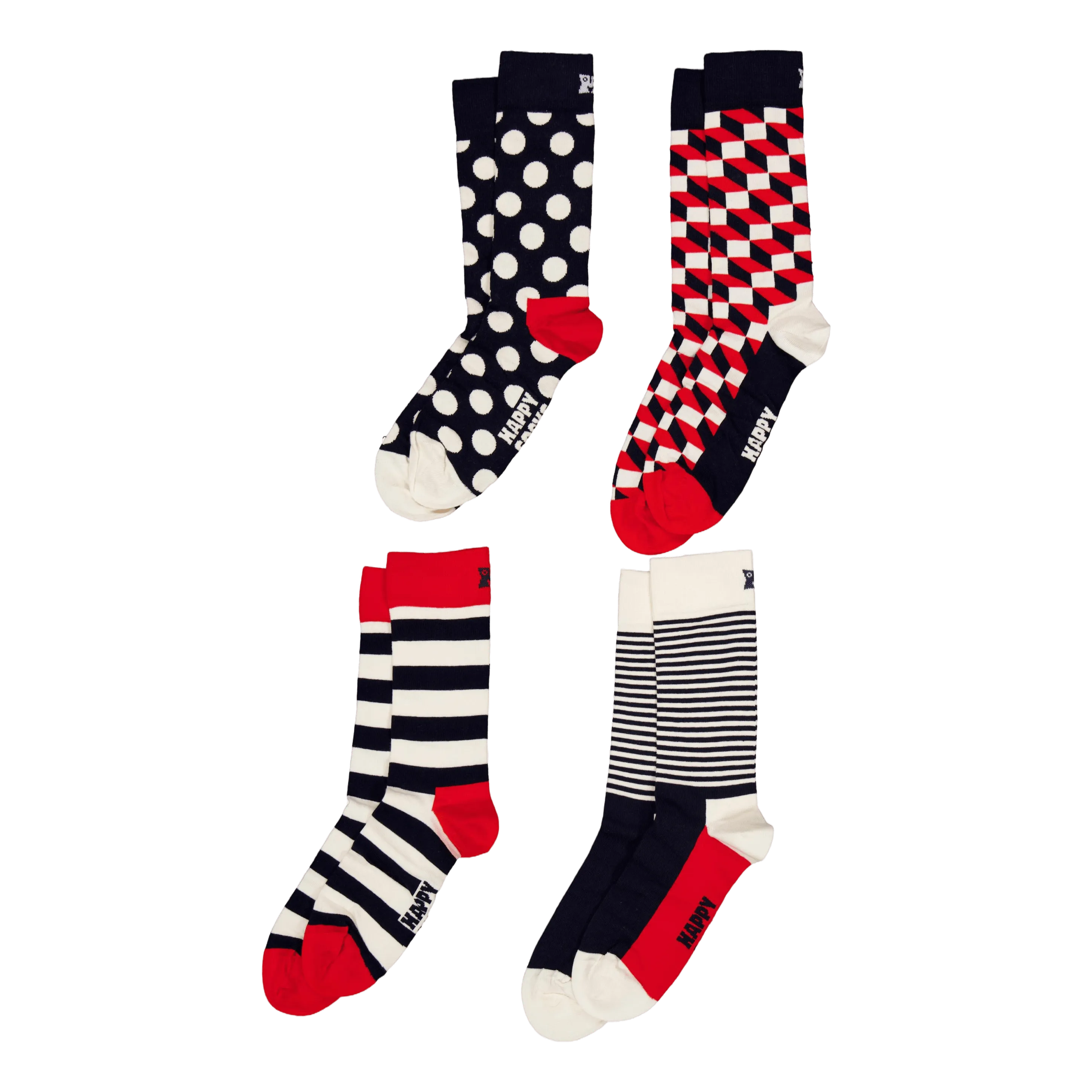 CALCETINES HAPPY SOCKS 4PACK CLASSIC NAVY SOCKS GIFT NAVY