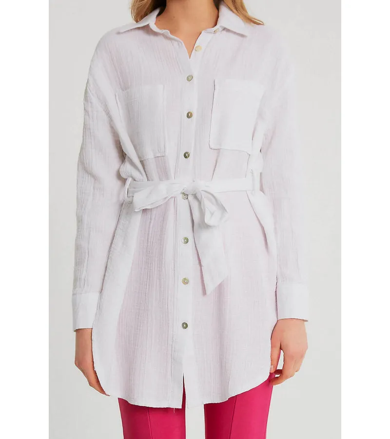 CAMISA BLANK MUJER  M34904  BLANCO