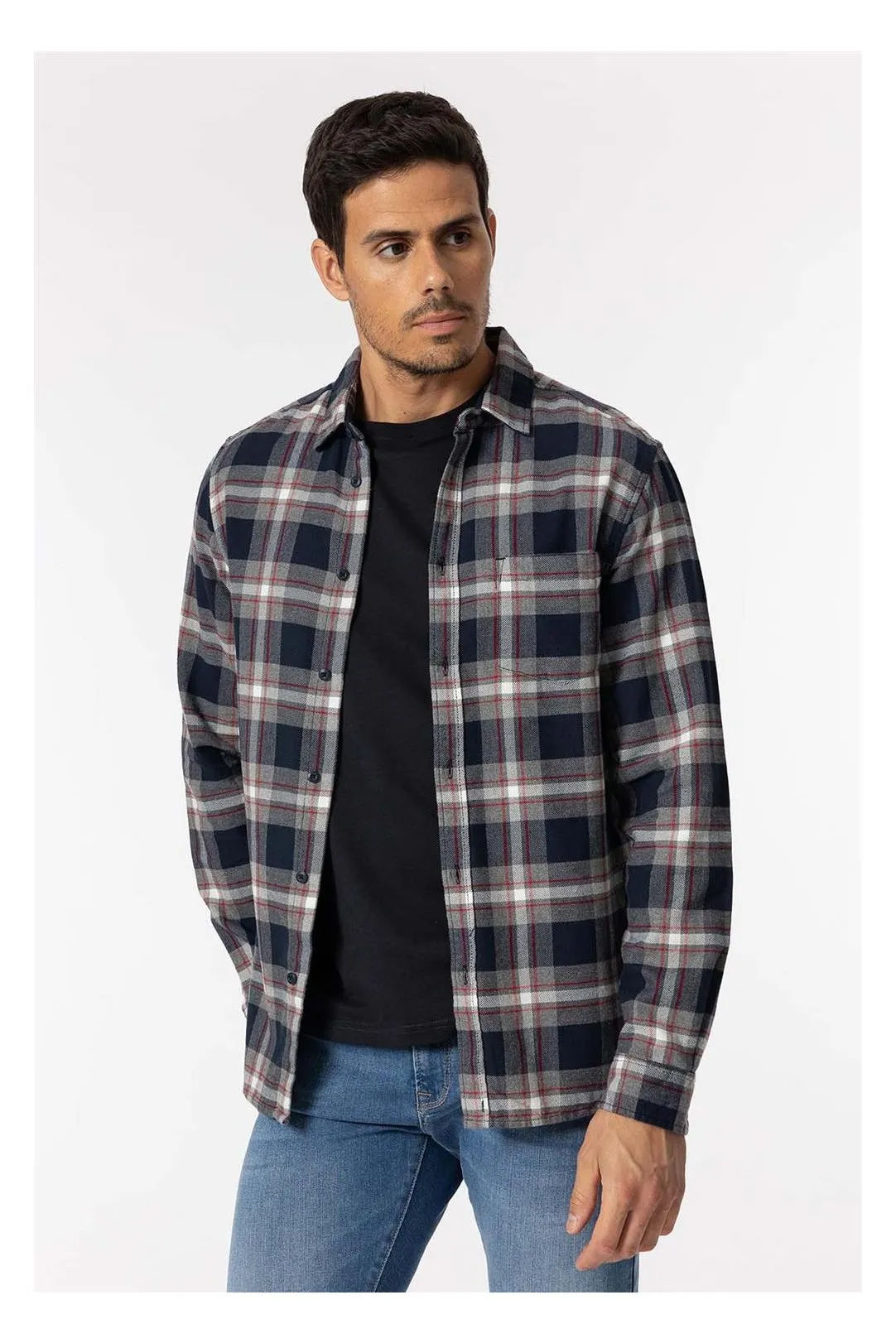CAMISA CUADROS HOMBRE RAPHEL NEGRO