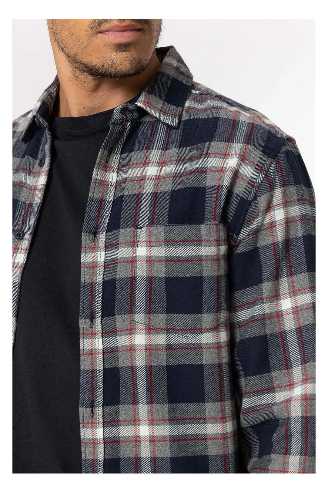 CAMISA CUADROS HOMBRE RAPHEL NEGRO
