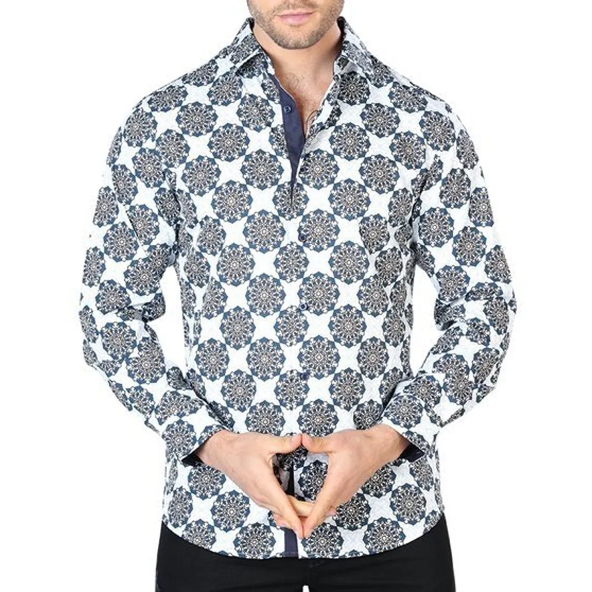 CAMISA DE MODA EL SEOR DE LOS CIELOS BLANCA Y NEGRO GEN44048