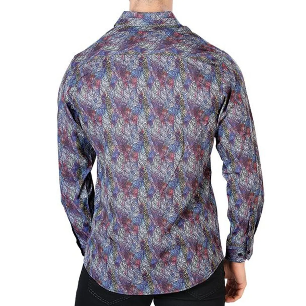 CAMISA DE MODA EL SEOR DE LOS CIELOS COLOR NEGRO MULTICOLOR GEN44044