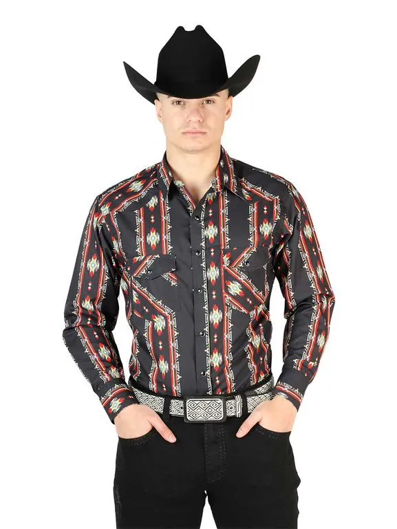 CAMISA VAQUERA DE MODA EL SEOR DE LOS CIELOS COLOR NEGRO GEN44210