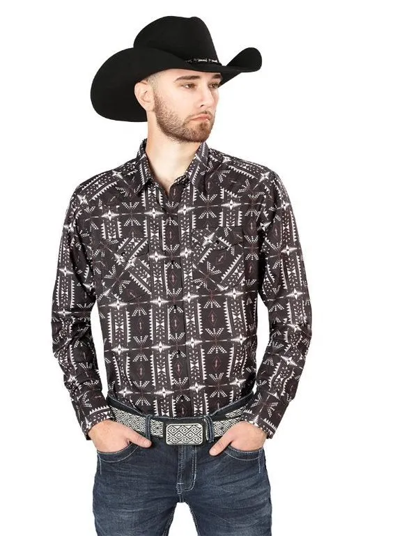 CAMISA VAQUERA DE MODA EL SEOR DE LOS CIELOS COLOR NEGRO GEN44220