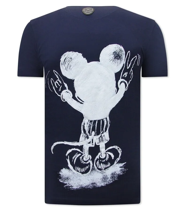 CAMISETA CARTOON PARA HOMBRE  AZUL