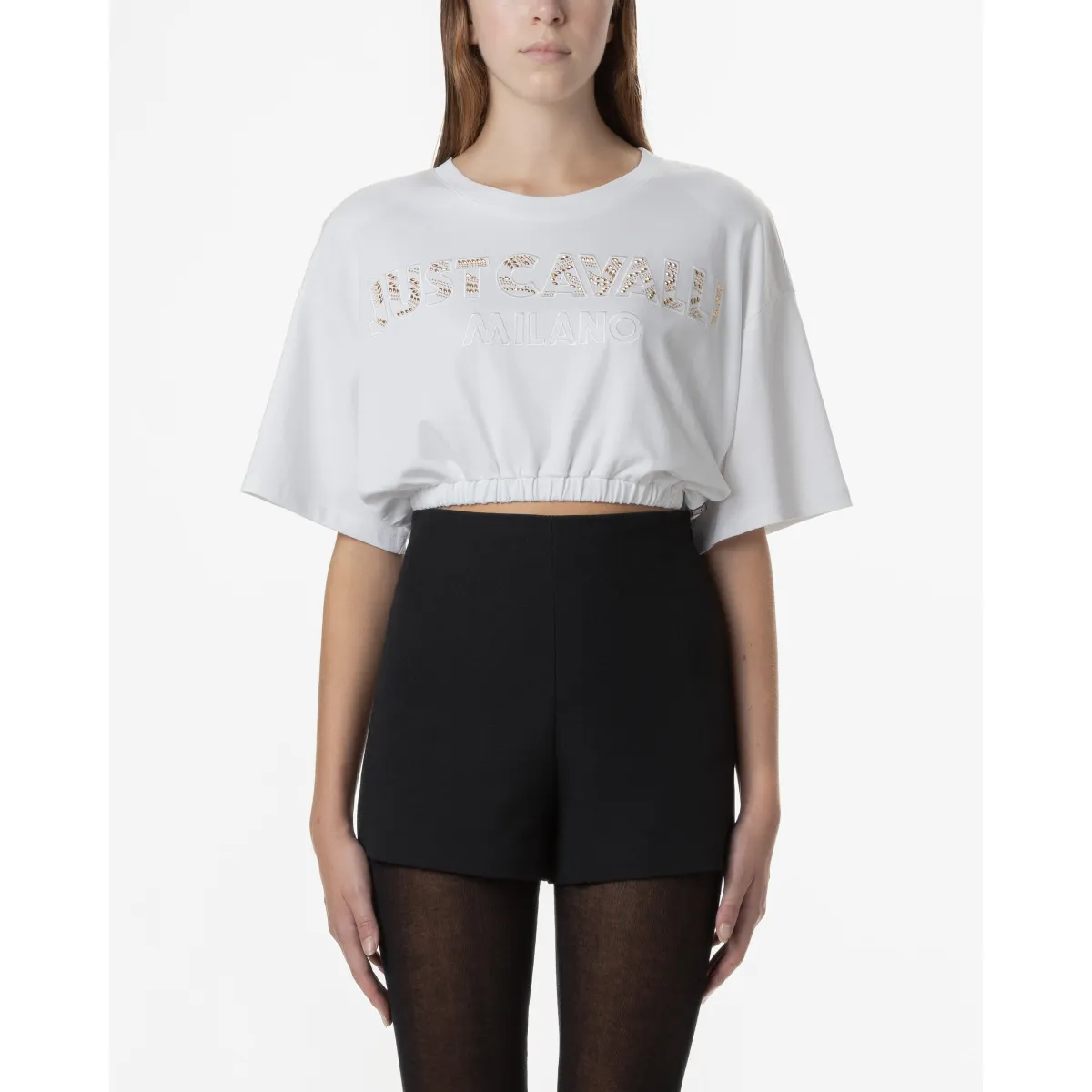 Camiseta corta Just Cavalli 77PAHE15 Blanco