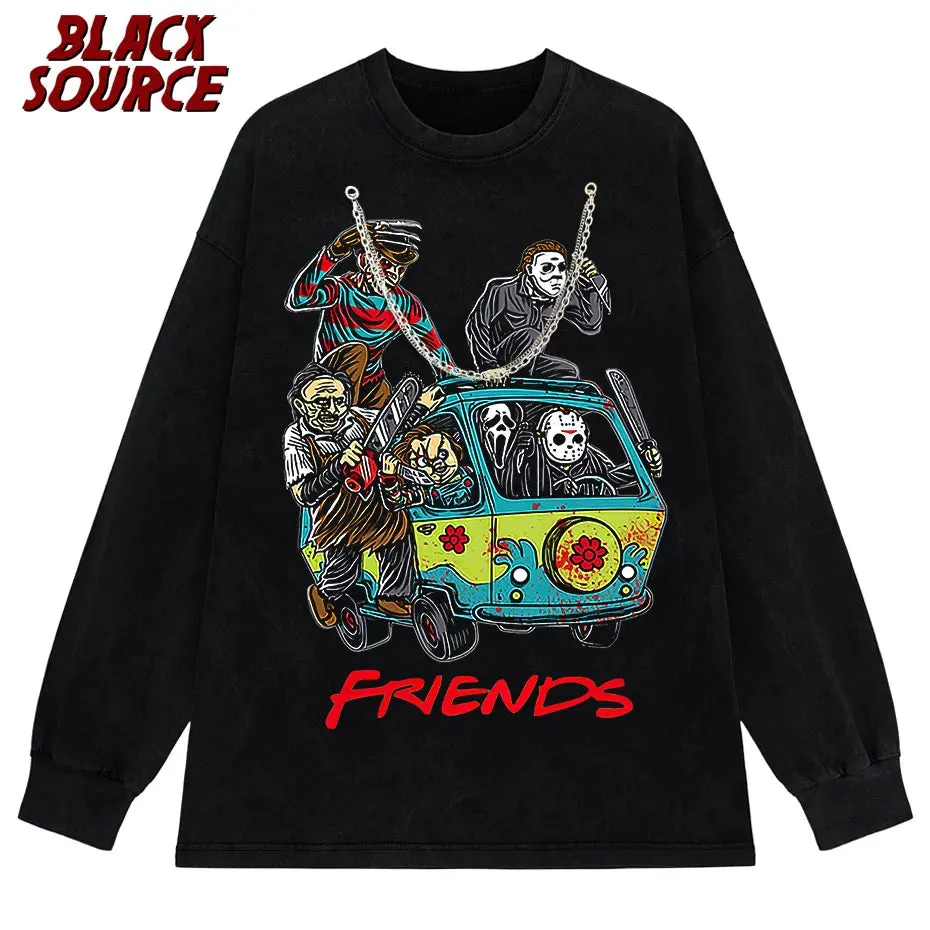 Camiseta de amigos de terror para hombre
