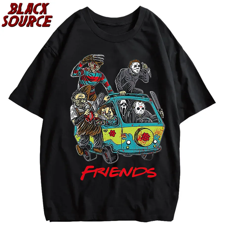 Camiseta de amigos de terror para hombre