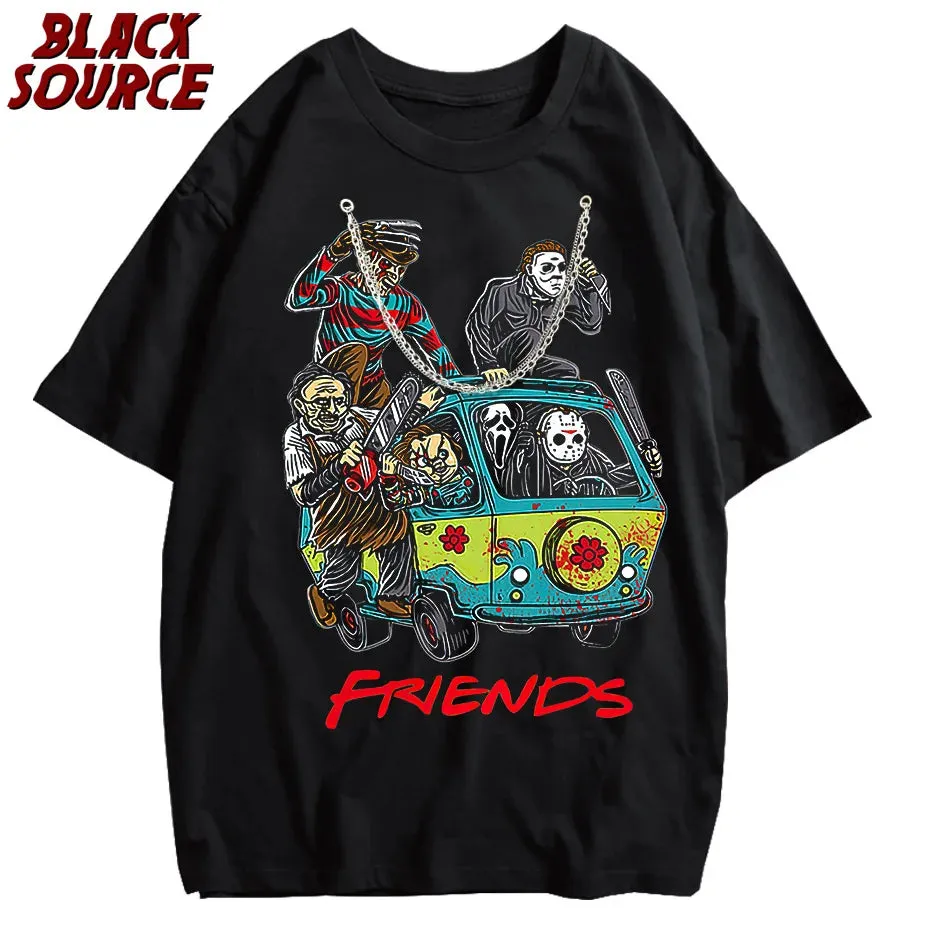 Camiseta de amigos de terror para hombre