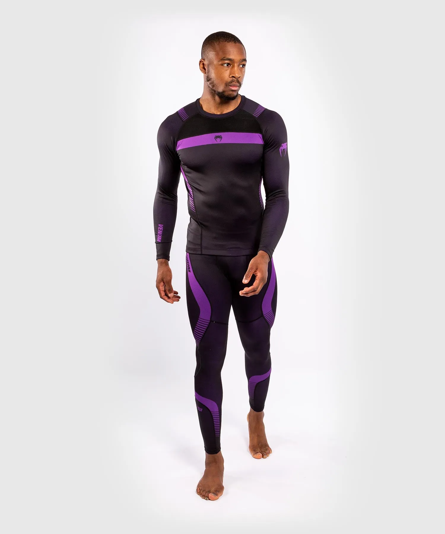 CAMISETA DE COMPRESIóN VENUM NO GI 3.0  MANGA LARGA  NEGRO/MORADO
