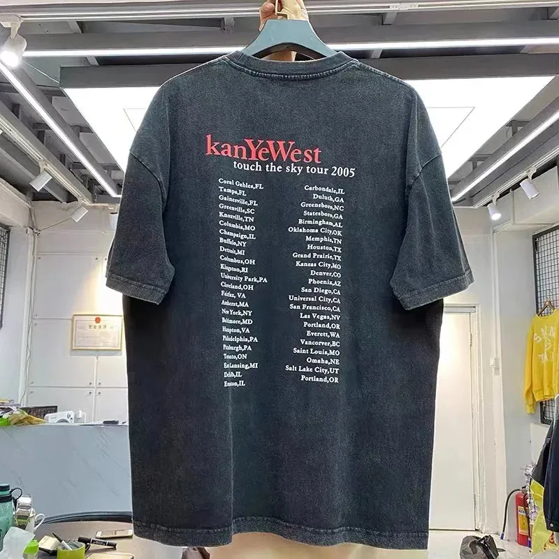 Camiseta de manga corta con estampado de oso abandonado