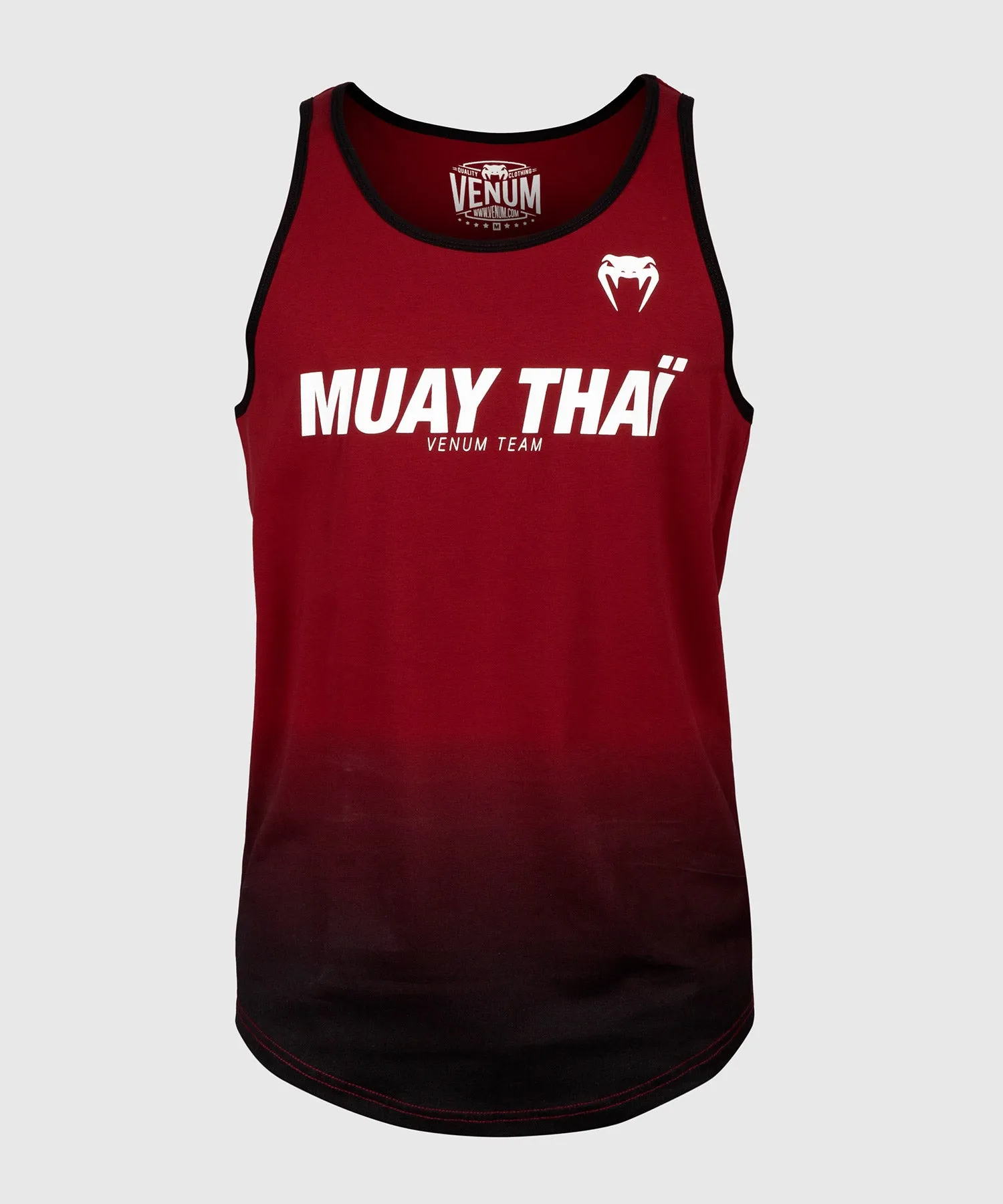 CAMISETA DE TIRANTES MUAY THAI VT DE VENUM  VINO TINTO/NEGRO