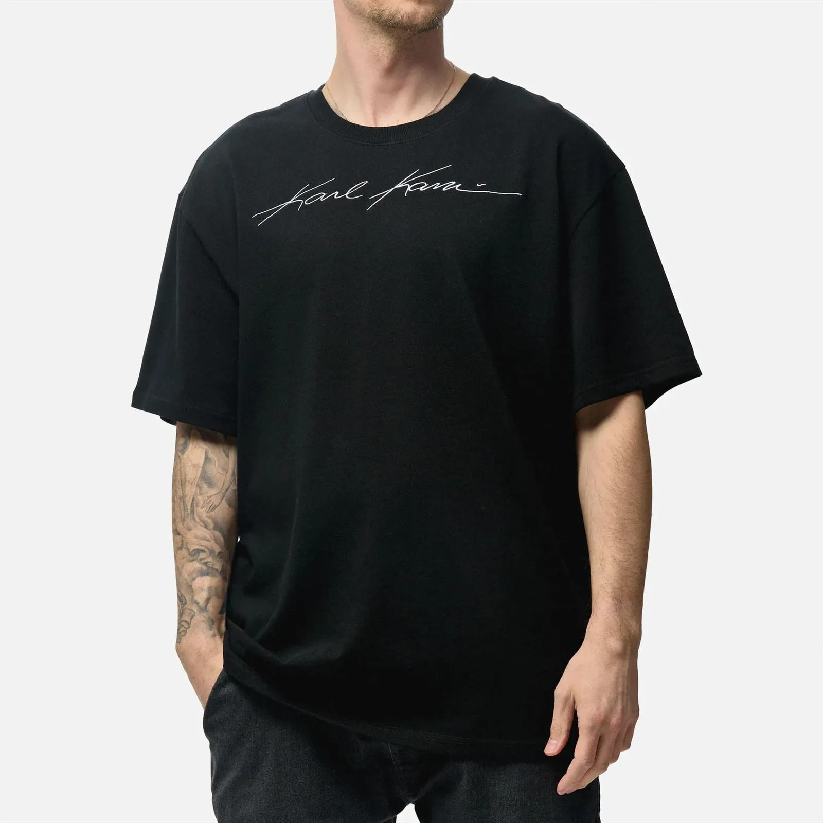Camiseta Karl Kani 6069170 Autograph Heavy Jersey Boxy Tee Black