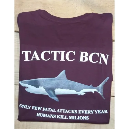 CAMISETA MANGA CORTA TACTIC SHARK BURDEOS