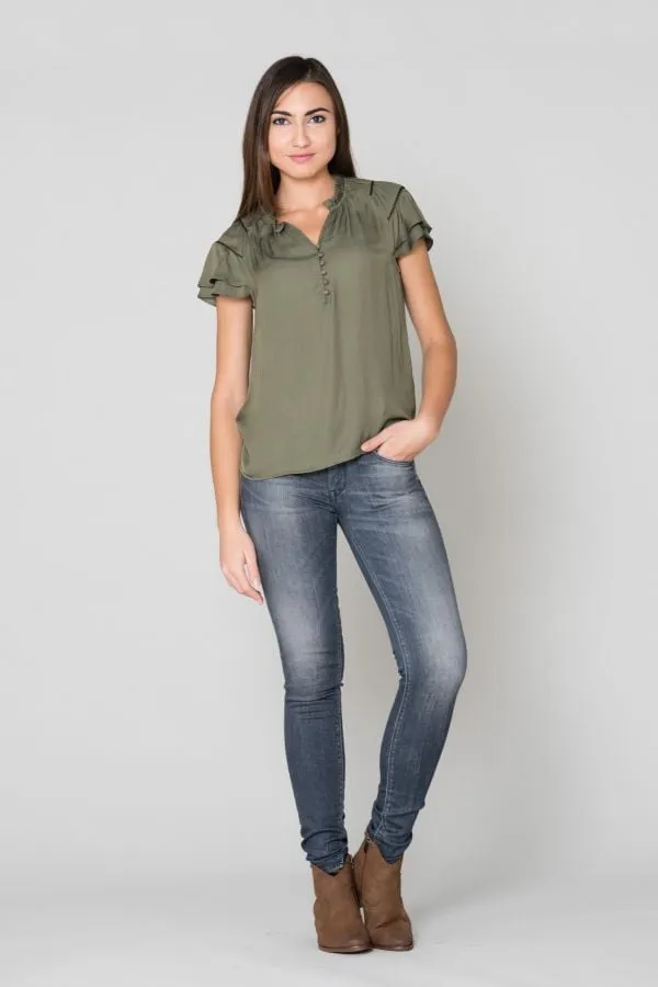 Camiseta Mujeres Le Temps Des Cerises Top F Lisa Avocado