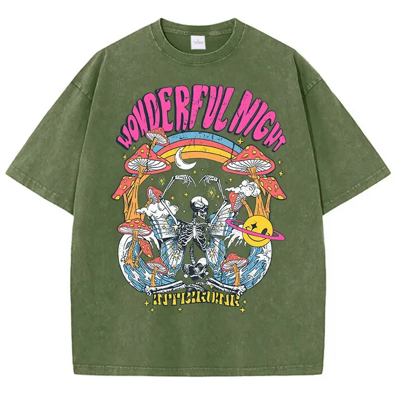 Camiseta Oversize Skeleton Butterfly