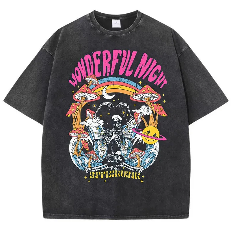Camiseta Oversize Skeleton Butterfly