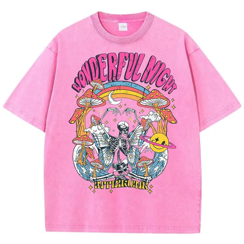 Camiseta Oversize Skeleton Butterfly
