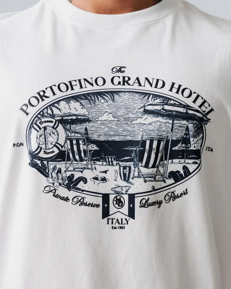 Camiseta Para Hombre Regular Blanco Grand Hotel