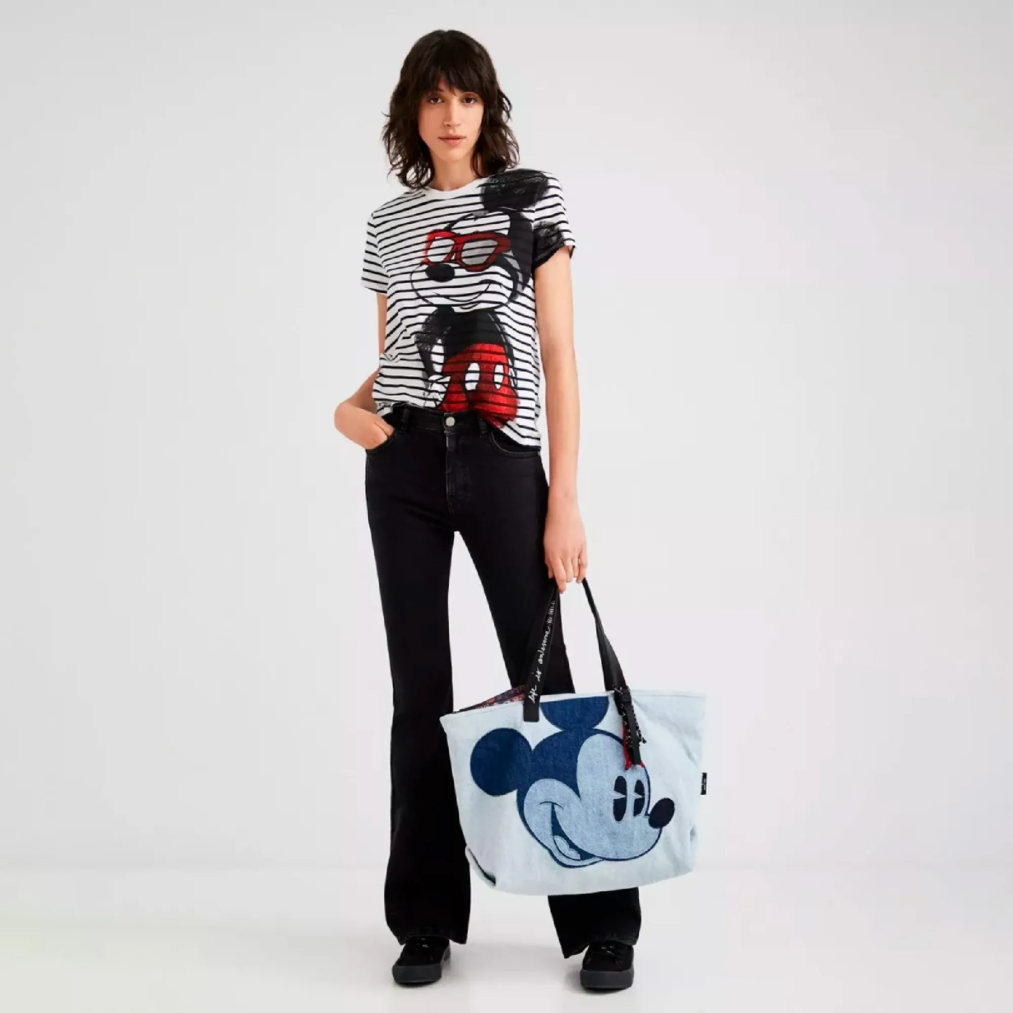 Camiseta Rayada Estampada Dama Desigual 22SWTK73