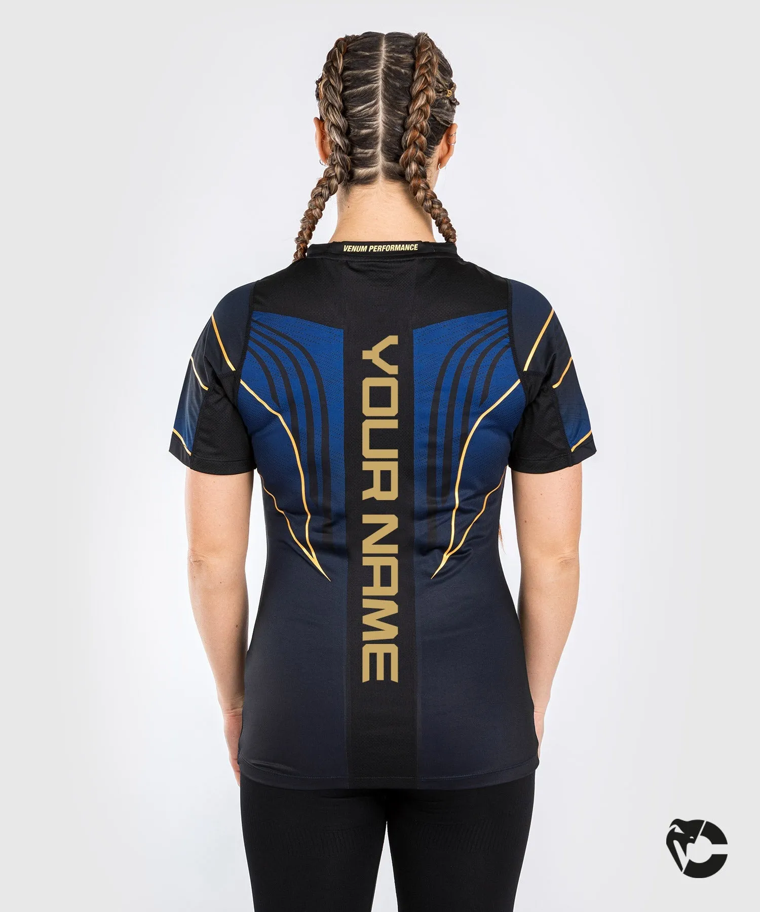 CAMISETA UFC VENUM PERSONALIZADA AUTHENTIC FIGHT NIGHT 2.0 PARA MUJER  MIDNIGHT EDITION  CHAMPION