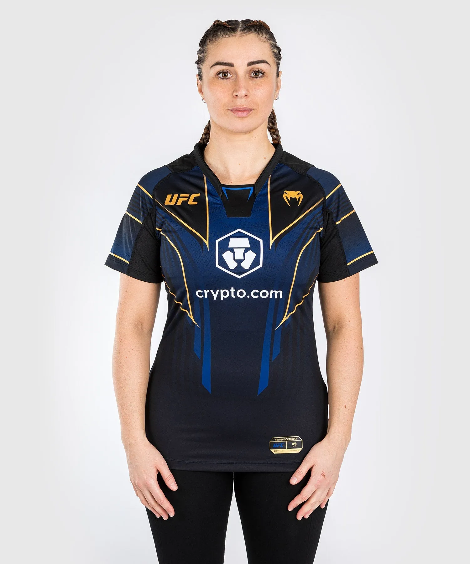 CAMISETA UFC VENUM PERSONALIZADA AUTHENTIC FIGHT NIGHT 2.0 PARA MUJER  MIDNIGHT EDITION  CHAMPION