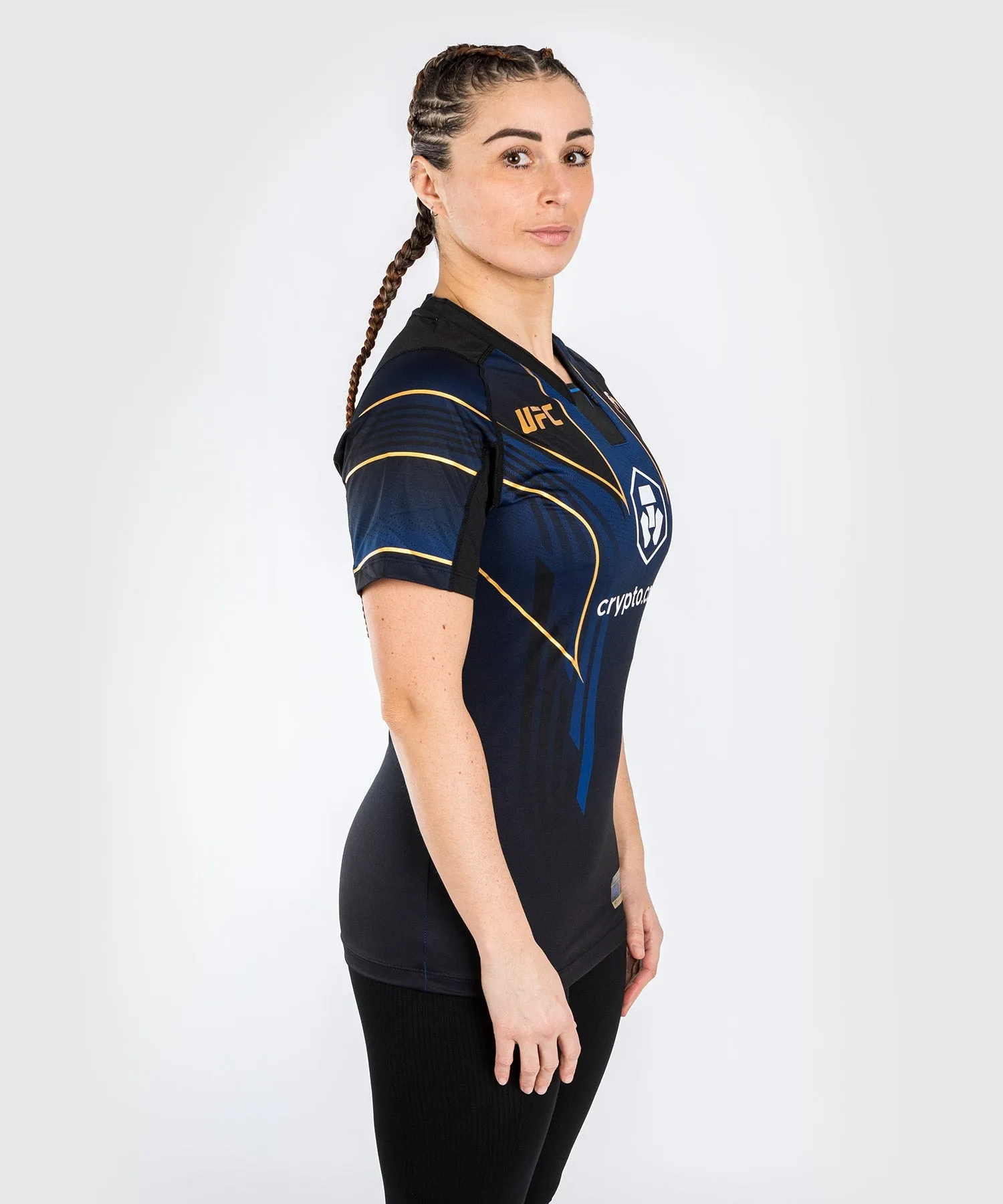 CAMISETA UFC VENUM PERSONALIZADA AUTHENTIC FIGHT NIGHT 2.0 PARA MUJER  MIDNIGHT EDITION  CHAMPION