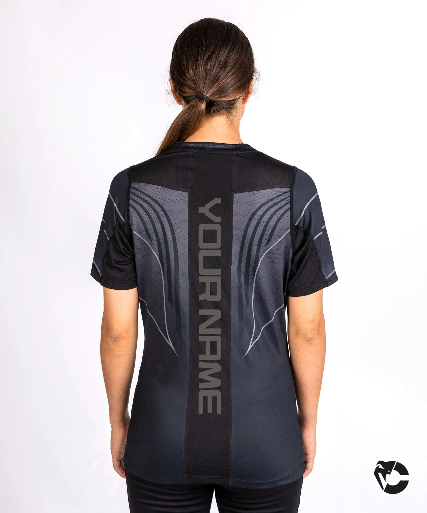 CAMISETA UFC VENUM PERSONALIZADA AUTéNTICA FIGHT NIGHT 2.0 MUJER  NEGRA