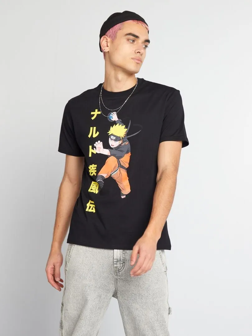 CAMISETA 'NARUTO'  NEGRO