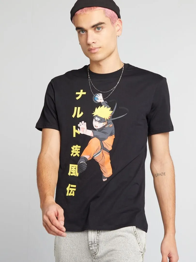 CAMISETA 'NARUTO'  NEGRO