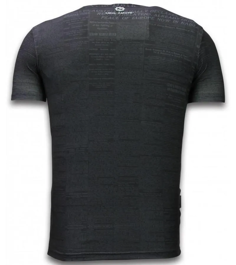 CAPTAIN  DIGITAL RHINESTONE CAMISETAS PERSONALIZADAS  NEGRO