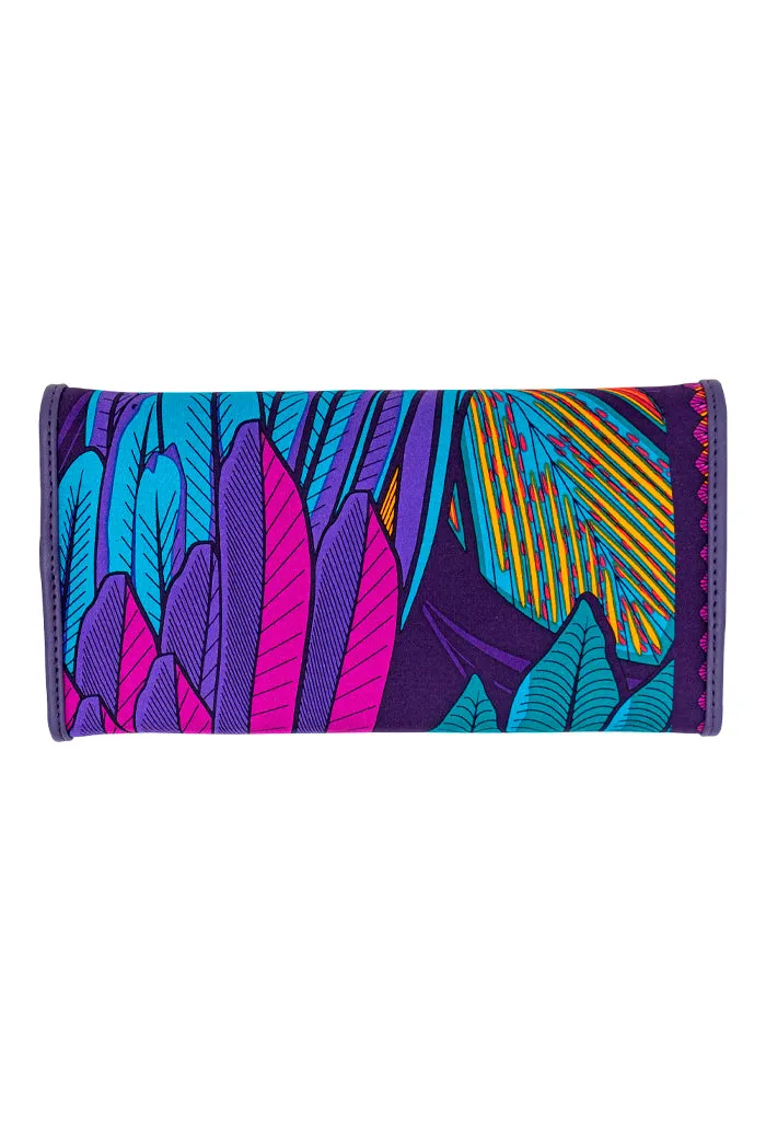 Cartera Bolsillo Negro Guacamaya Morado