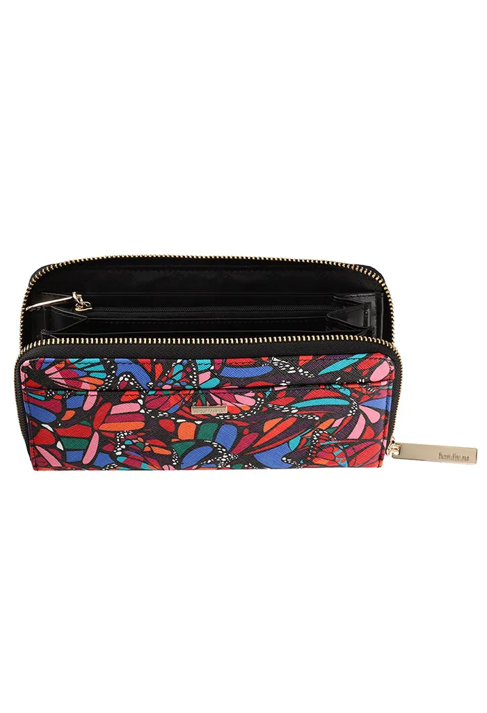 Cartera Grande Saffiano Vuelo de Mariposa Negro