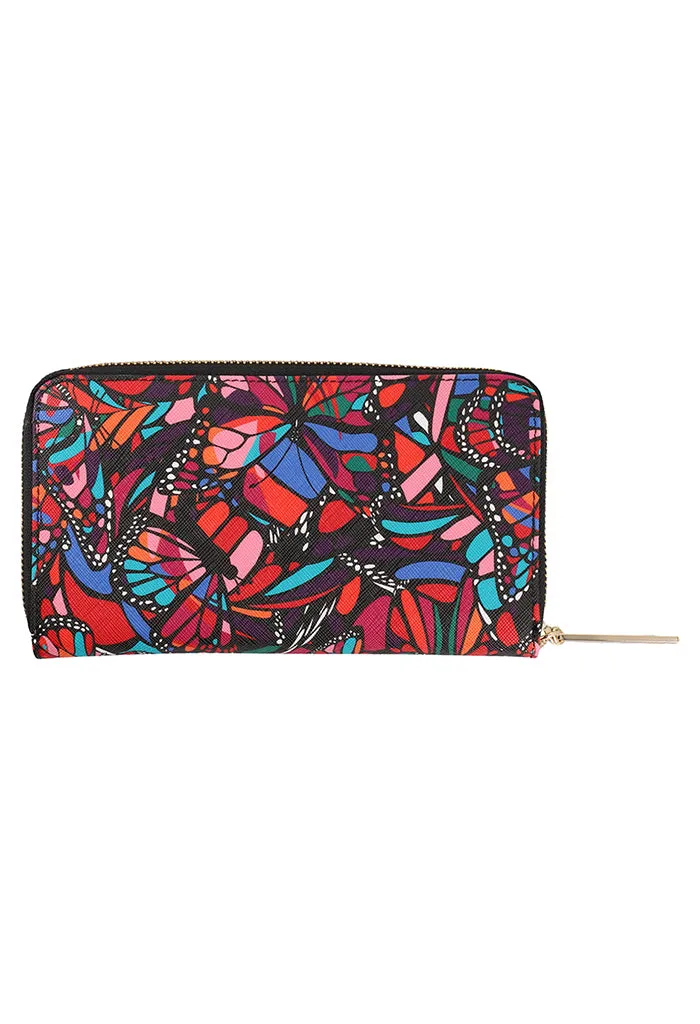 Cartera Grande Saffiano Vuelo de Mariposa Negro