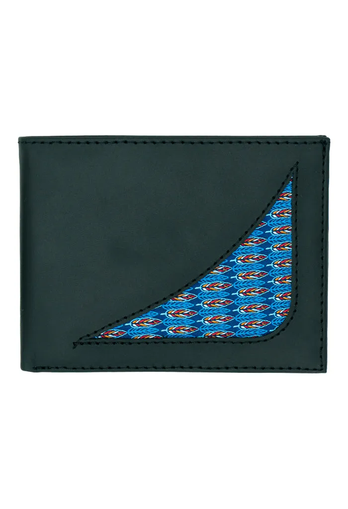 Cartera Metstli Negro guila Real Mexicana Marino